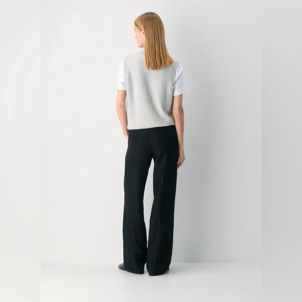 Aritzia x Wilfred The Effortless Pant- Linen High-waisted wide-leg linen pants